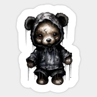 Halloween Goth Teddy Sticker